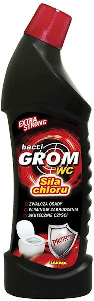BACTIGROM WC żel 750ml STRONG Siła Chloru czerwony