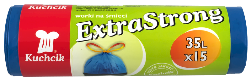 WORKI 35L 15szt NIEBIESKIE + TAŚMA Kuchcik