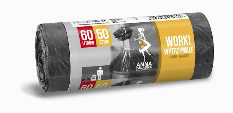 WORKI 60L 50szt WYTRZYMAŁE HDPE Anna Zaradna /20/
