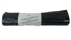 WORKI 35L 25szt  czarne 50x56 LDPE 348693 F-P /50/