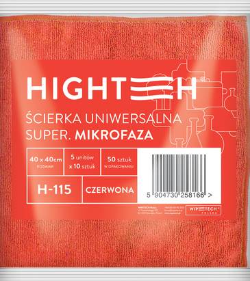 ŚCIERKA MIKROFIBRA 40x40 czerwona H-115S * MHL40C