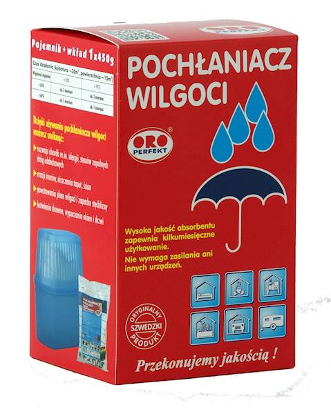 ORO POCHŁANIACZ WILGOCI pojemnik + wkład 450g /6/