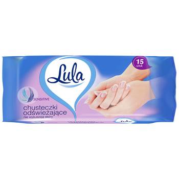 LULA chusteczki nawilżane - 15szt - SENSITIVE