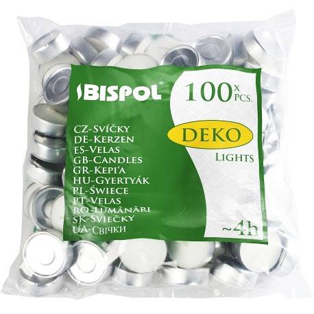 PODGRZEWACZE TEA-LIGHT - 100szt -  BISPOL * ADPAL