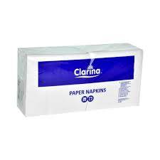 SERWETKI 33x33 - 500szt - CLARINA BIAŁE 1w celul.