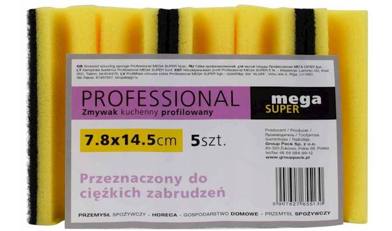 ZMYWAK kuchenny profilowany 5szt  SUPER /28/ 14x8