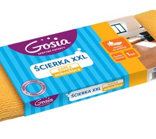 ŚCIERKA PODŁOGOWA mikrofibra XXL żółta GOSIA 3442