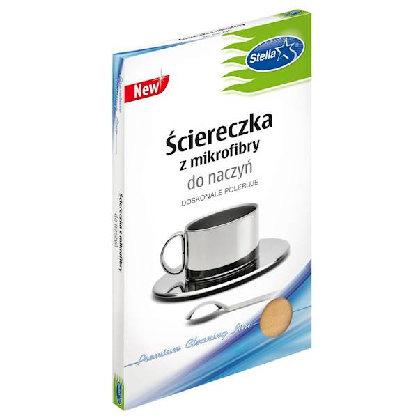 Ścierka z mikrofibry do polerowania naczyń Stella