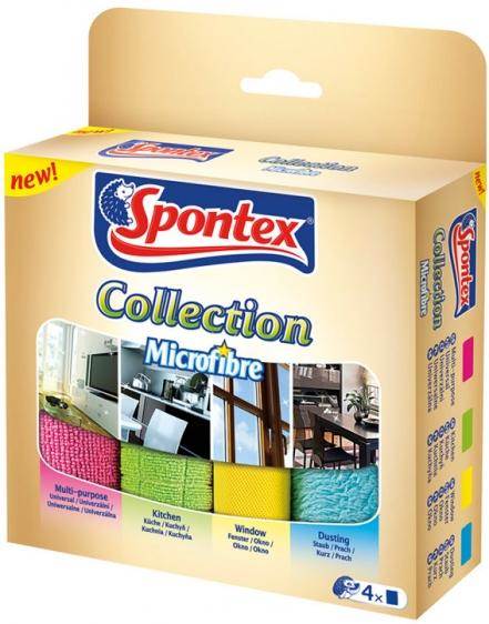 ŚCIERKI Z MIKROFIBRY 4szt 32x32 Spontex Collection