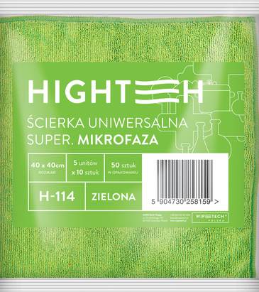 ŚCIERKA MIKROFIBRA 40x40 zielona H-114S * MHL40Z