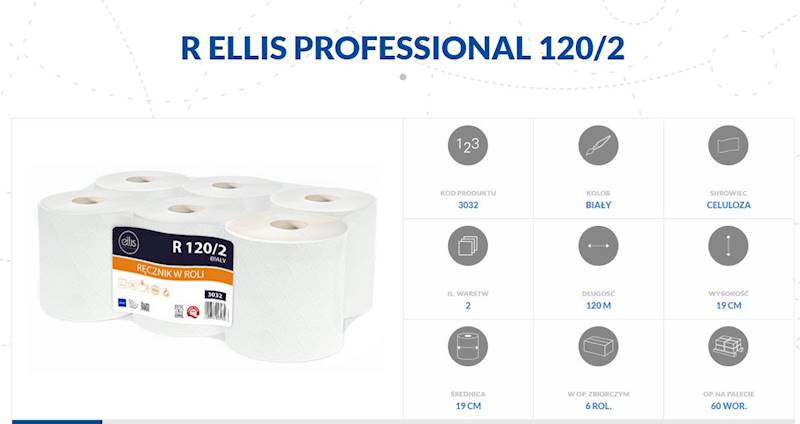 RĘCZNIK ELLIS PROF 6szt R120/2  3032 -6rolek