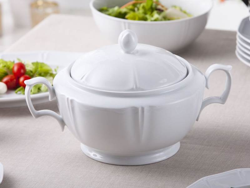 WAZA DO ZUPY porcelana MariaPaula Geometria Biała 