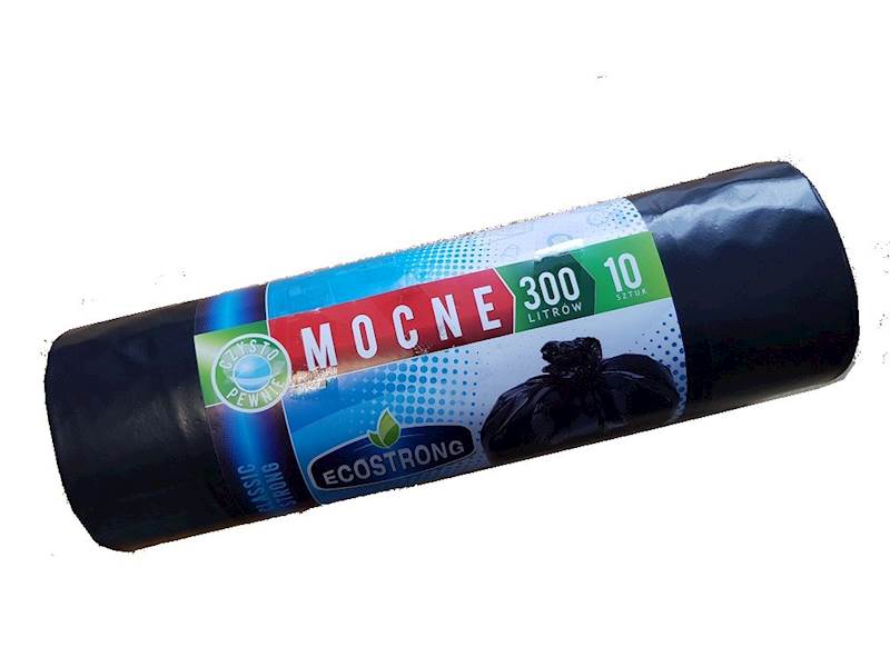 WORKI 300L 10szt  MOCNE LDPE czarne 120x150 /8/