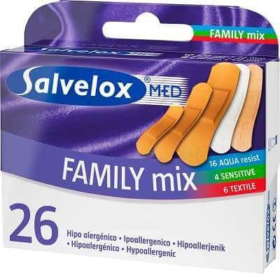 SALVEQUICK PLASTER op.26szt FAMILY MIX    /12/