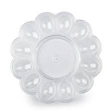 TALERZ DO JAJEK 23cm transparent tworzywo