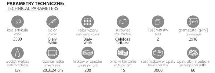 RĘCZNIK Z-Z  Z-FOLD 3000 BIAŁY ELLIS 2509 ONE STOP