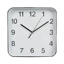 ZEGAR ŚCIENNY TIMO 47 SREBRNY kwadratowy 24cm