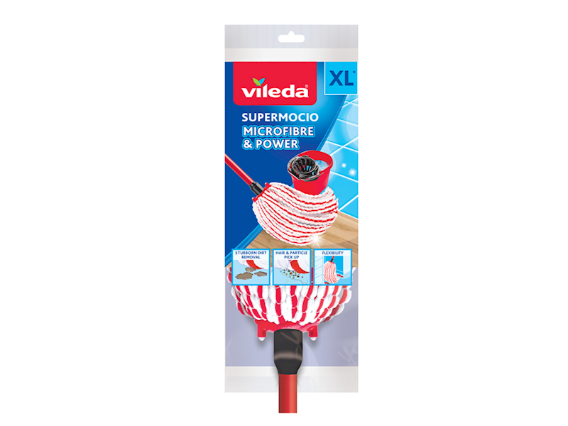 VILEDA MOP Microfibre & Power /czerw-biał./ ZAPAS