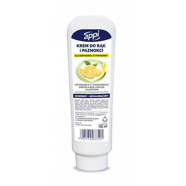 APPI krem do rąk 100ml glicerynowo-CYTRYNOWY  ..86