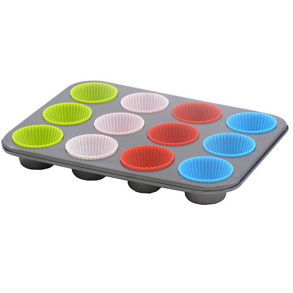 FORMA NA 12 MUFFIN z silikonowym foremkami