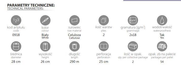 CZYŚCIWO  BIAŁE C300/2 celuloza -2 rolki 0918 2szt