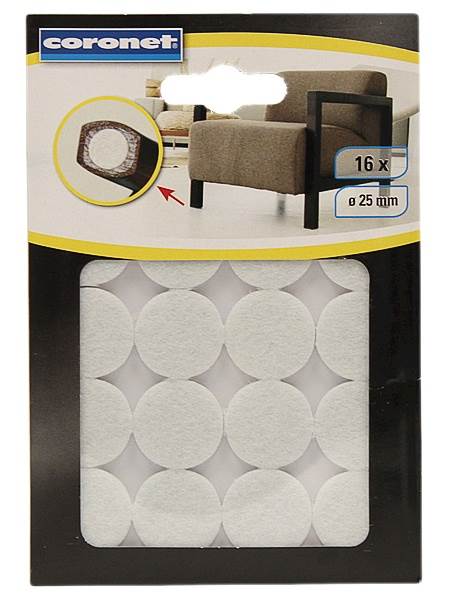 PODKŁADKI filcowe pod meble samoprz.16szt C357600