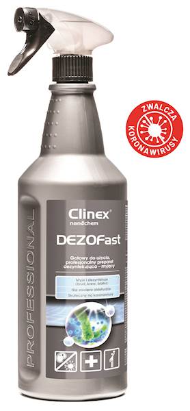 Clinex DEZOFast 1L spray dezynfekująco–myjący