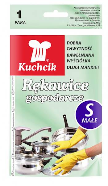 RĘKAWICE GOSPODARCZE gumowe - S - KUCHCIK 3501