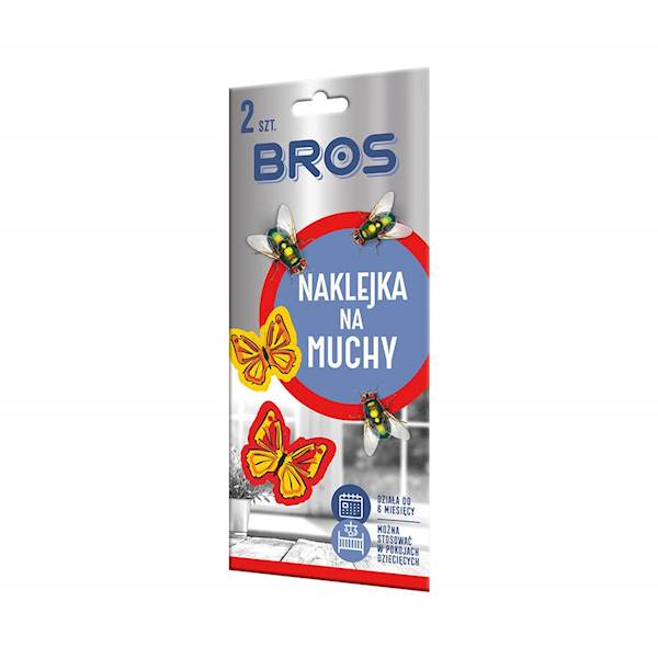 BROS NAKLEJKA NA MUCHY - 2szt - MOTYLKI