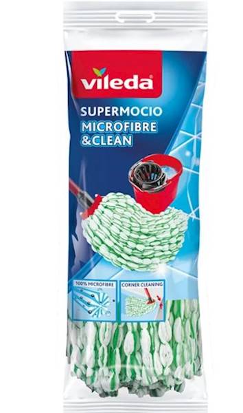 VILEDA MOP Microfibre & Clean /ziel-biał./ ZAPAS