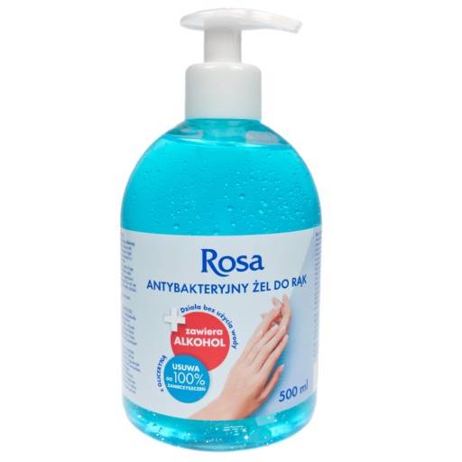 ROSA ANTYBAKTERYJNY ŻEL DO RĄK 500ml dozownik