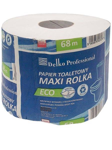 PAPIER toal. - 18szt - MAXI ROLKA 68m DELKO Prof.