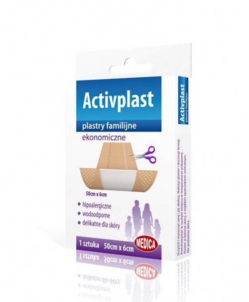 PLASTRY Ekonomiczne 1szt 50cm x 6cm ACTIVPLAST