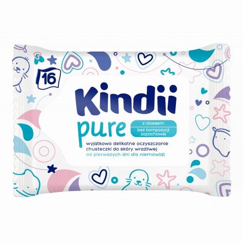 KINDI PURE chusteczki nawilżane 16szt