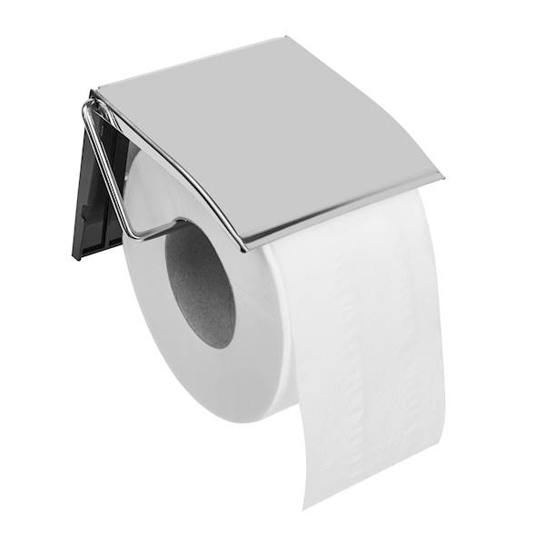WIESZAK NA PAPIER TOALETOWY stalowy z klapką TD.
