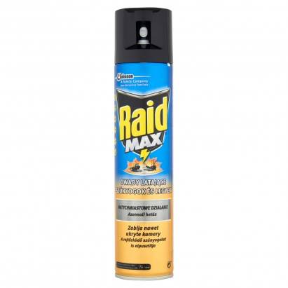RAID MAX spray 300ml NIEBIESKI na komary i muchy