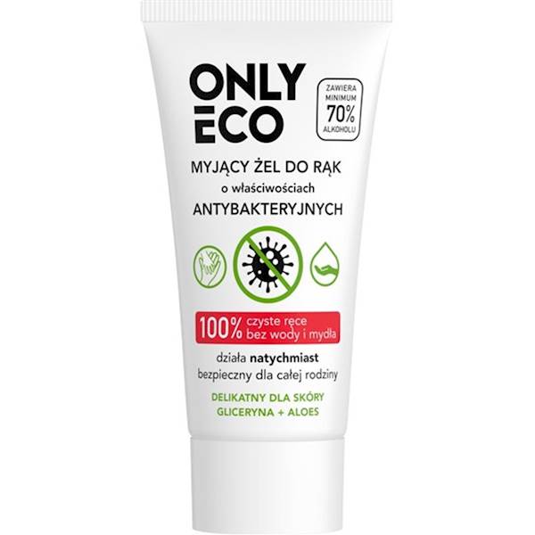 ONLYECO Antybakteryjny Żel do rąk 50ml ALOES ALKO