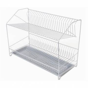 SUSZARKA 50cm 2-poz. DO NACZYŃ SREBRNA z tacką 