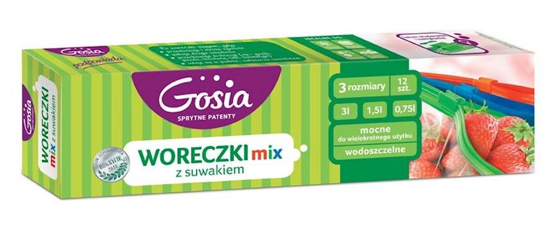 GOSIA WORECZKI ZIPPERY MIX z suwakiem - 12szt