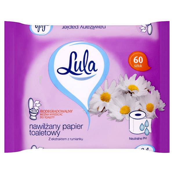 LULA nawilżany papier 60szt Rumianek /12/