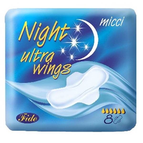 PODPASKI MICCI ze skrzydełkami A8 NIGHT UltraWings