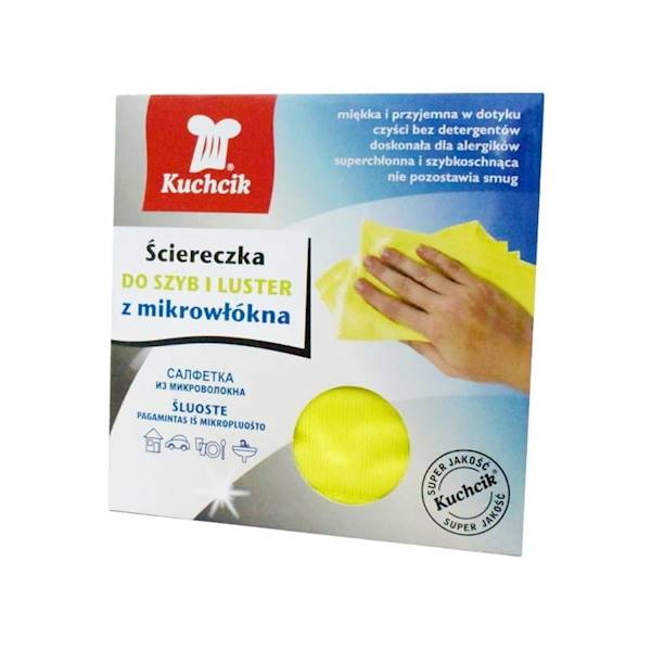 ŚCIERECZKA do SZYB I LUSTER mikrowłókna Kuchcik