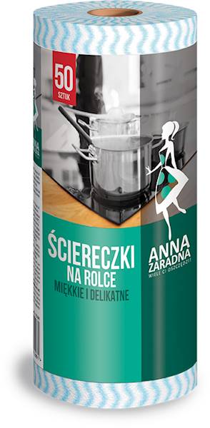 ŚCIERECZKI NA ROLCE - 50szt - niebiesko białe AZ
