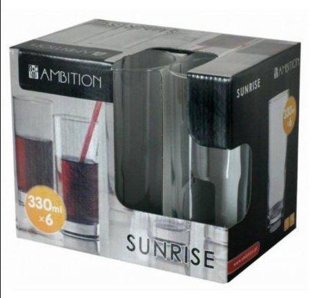 KPL SZKLANEK 330ml 6szt SUNRISE 10416