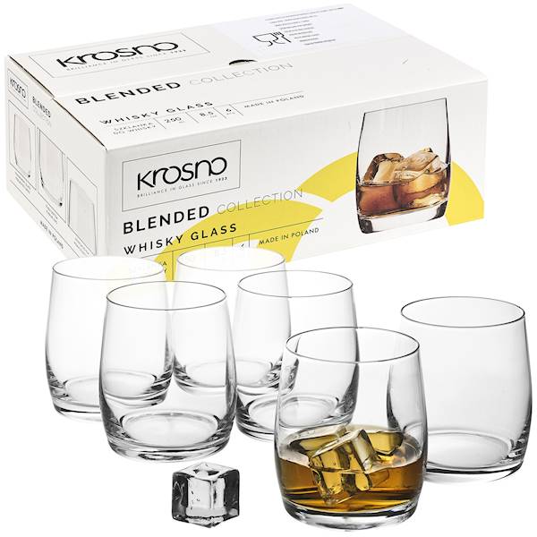 KPL 6 SZKLANEK DO WHISKY 250ml Blended KROSNO