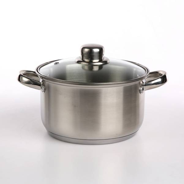 GARNEK 18cm 2,6L FABIO nierdzewny z pokrywką