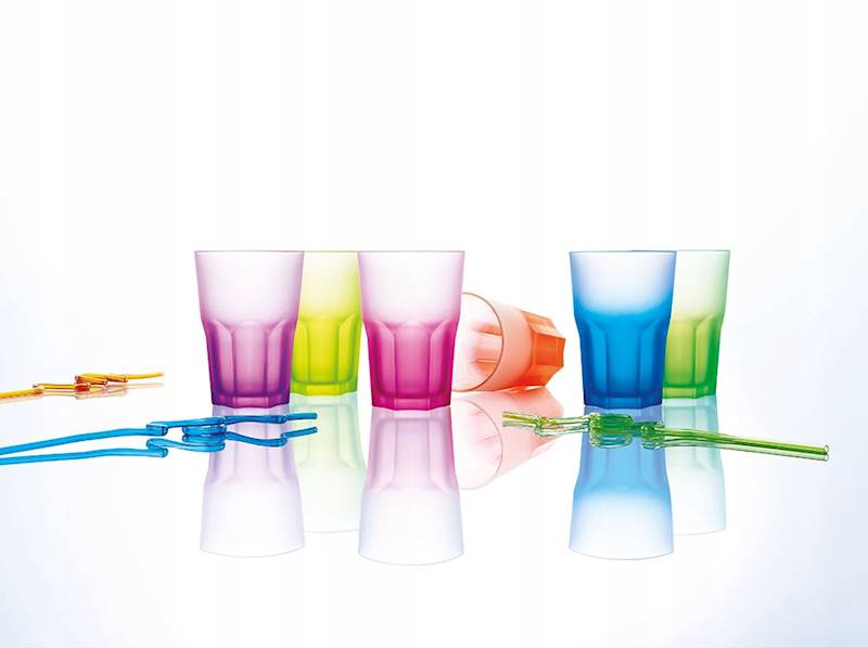 KPL SZKLANEK 400ml 6szt America Techno Colors