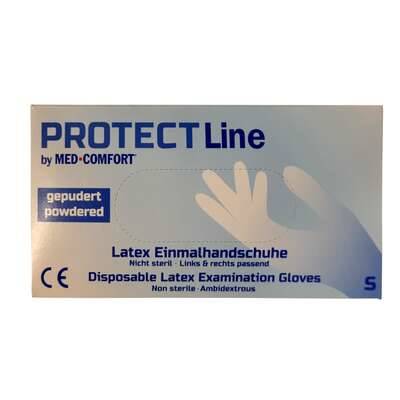 !!! RĘKAWICE LATEKS. pudr. S 100szt PROTECT Line