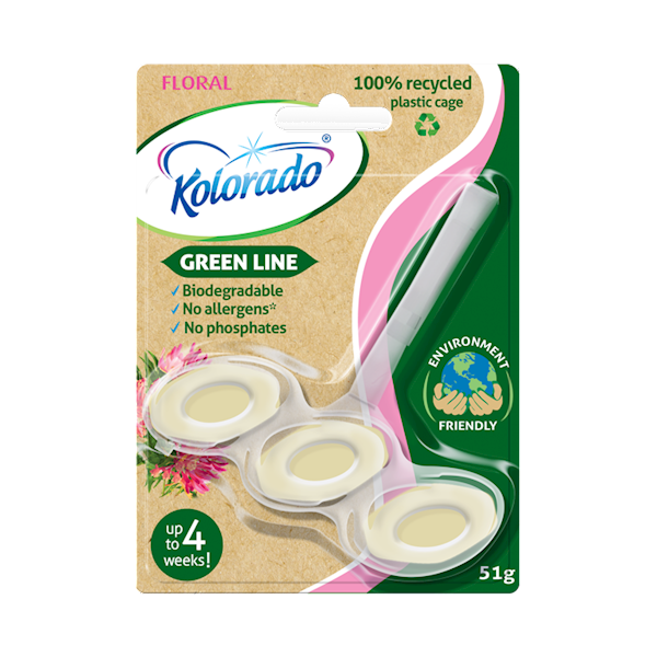 KOLORADO Green Line FLORAL kostka WC 51g biodegr.