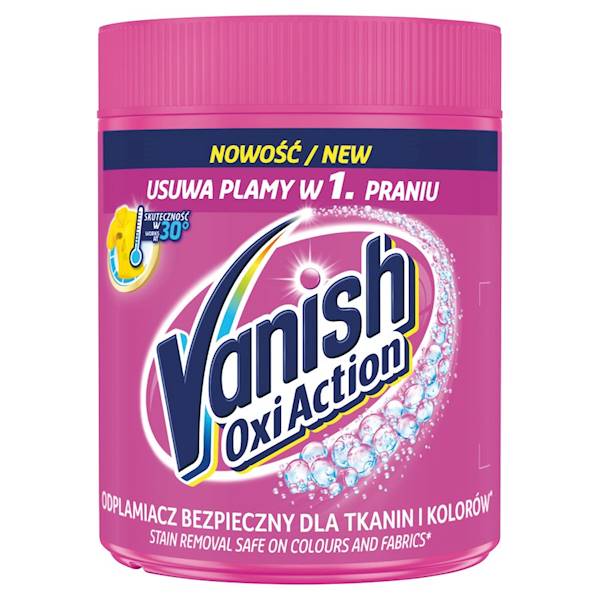 VANISH OXI Action odplamiacz proszek 470g PINK
